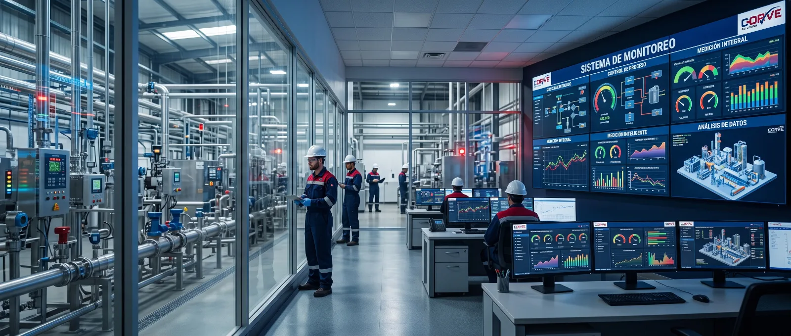 Soluciones de automatización industrial, medición inteligente y transformación digital para la industria desarrolladas por CORVESO.